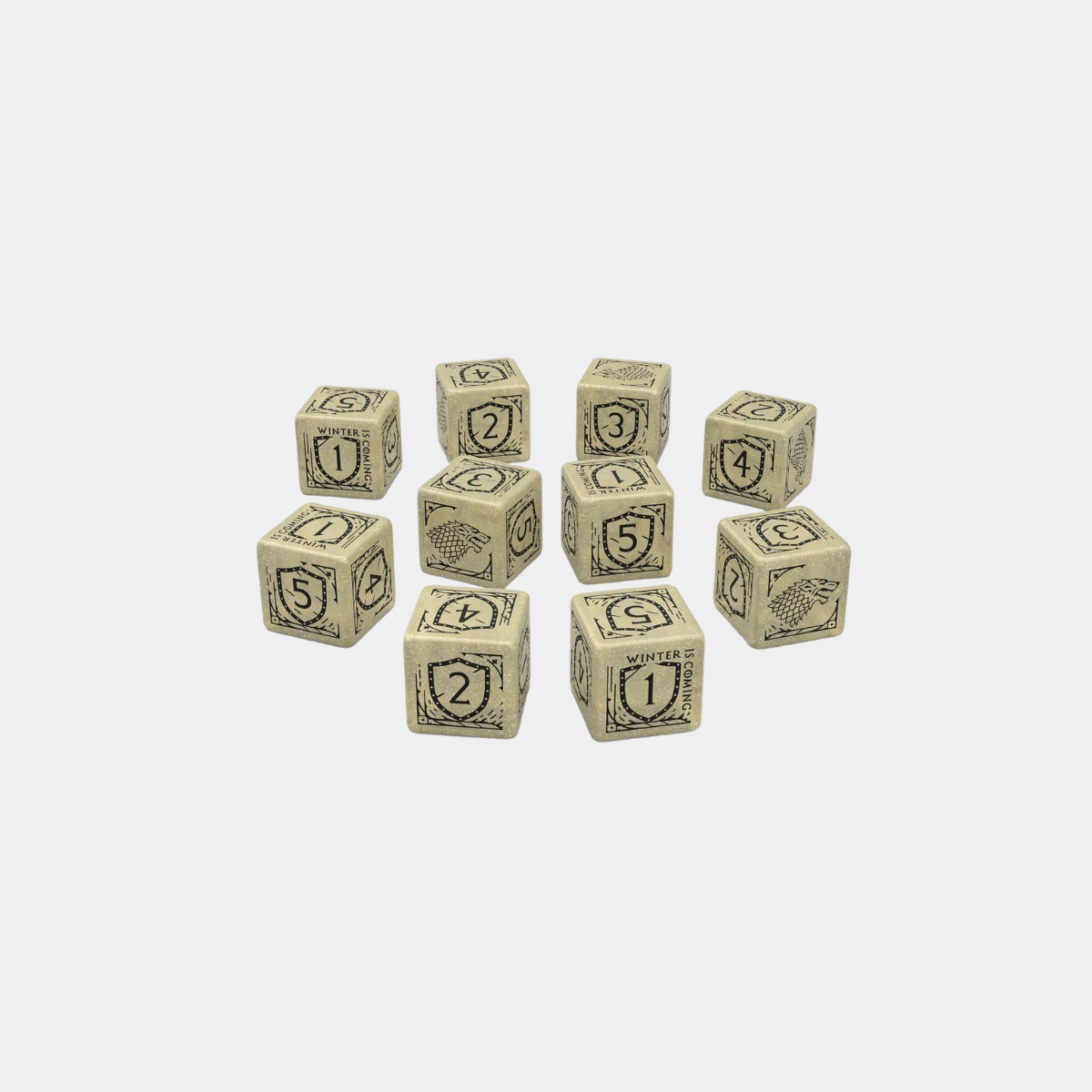Game of Thrones: Stark 10x D6 Dice Set