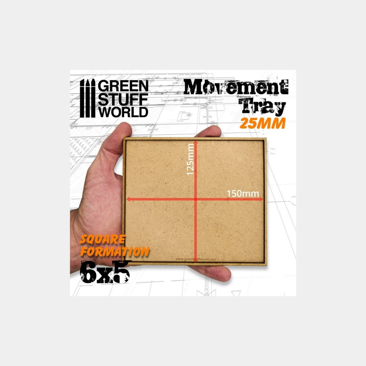 MDF Movement Trays 25mm 6x5