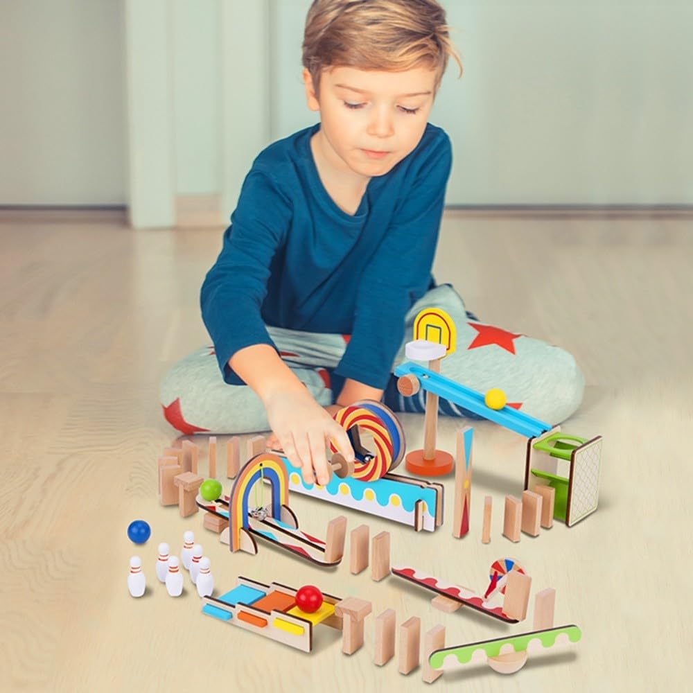 Wooden Domino Run