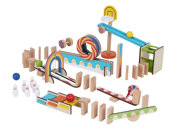 Wooden Domino Run