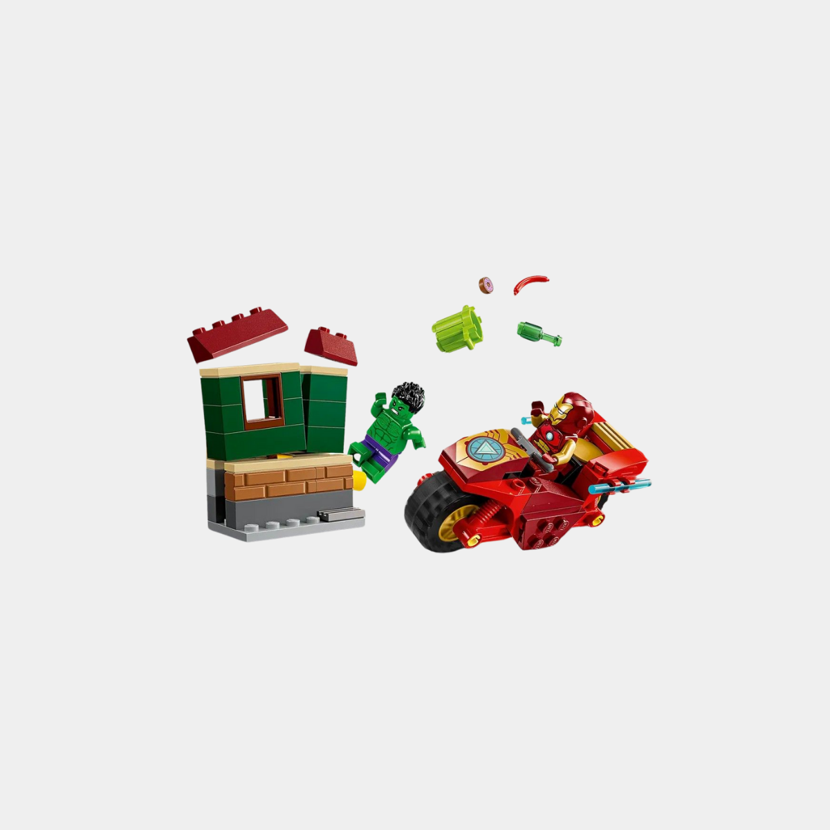 Iron Man with Bike and The Hulk LEGO Marvel 76287