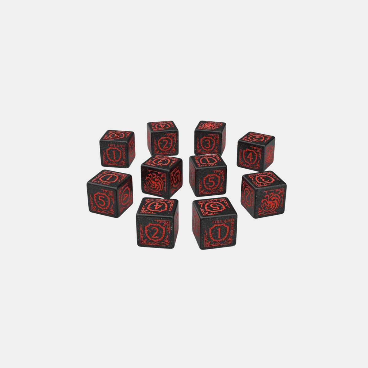 Game of Thrones: Targaryen 10x D6 Dice Set