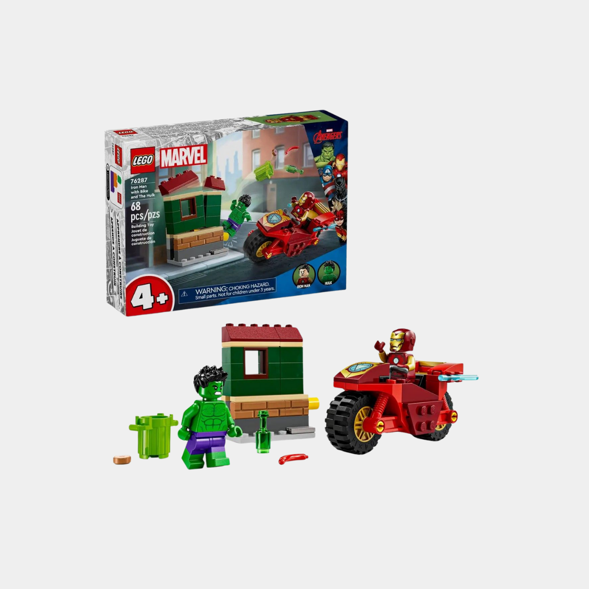 Iron Man with Bike and The Hulk LEGO Marvel 76287