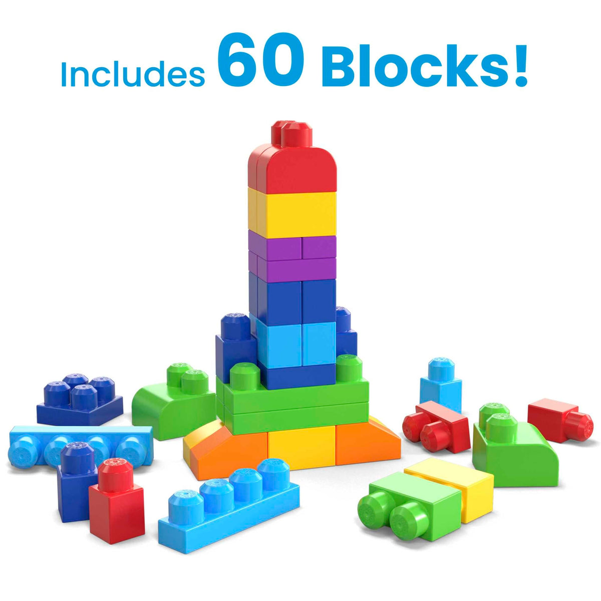 Mega Bloks 60 Piece Big Building Bag Blue