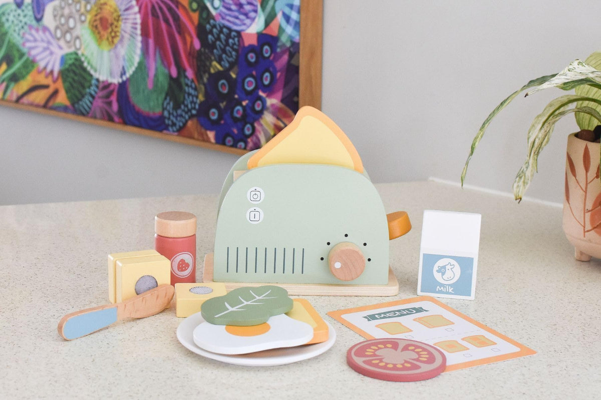 Wooden Toaster Set
