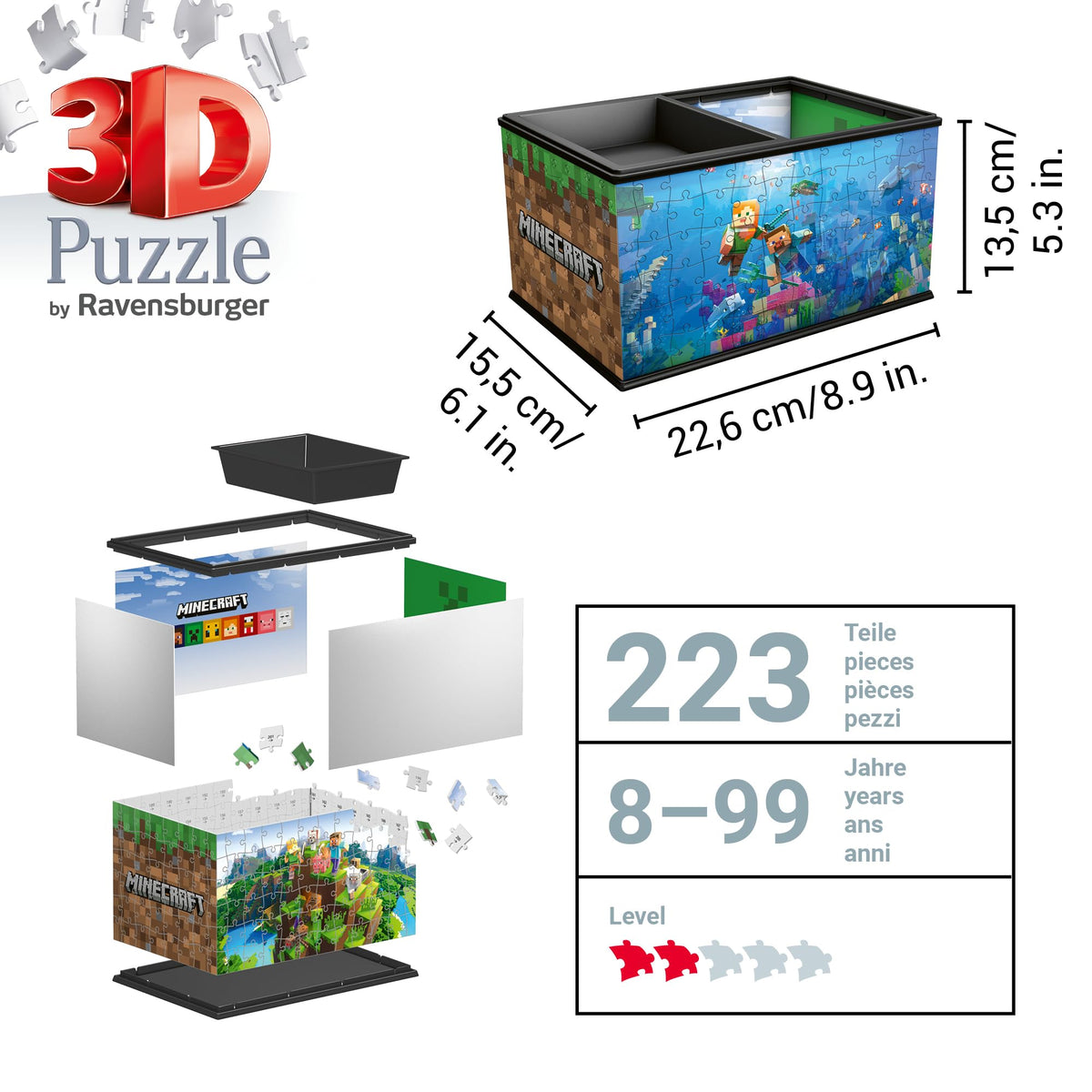 Minecraft Storage Box 3D Puzzle 216pc