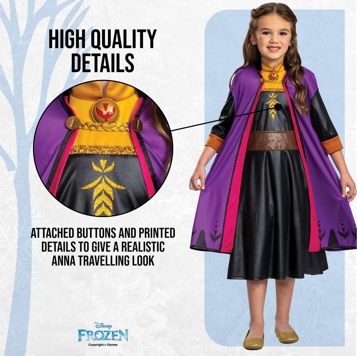 Disney Frozen 2 Anna Traveling Classic M (7-8)