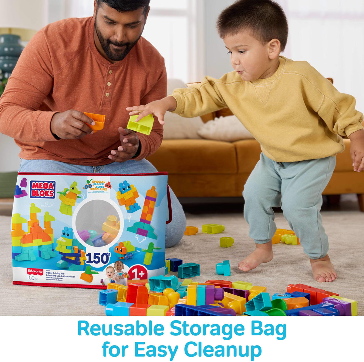 Mega Bloks Bigger Building Bag 150 Pieces