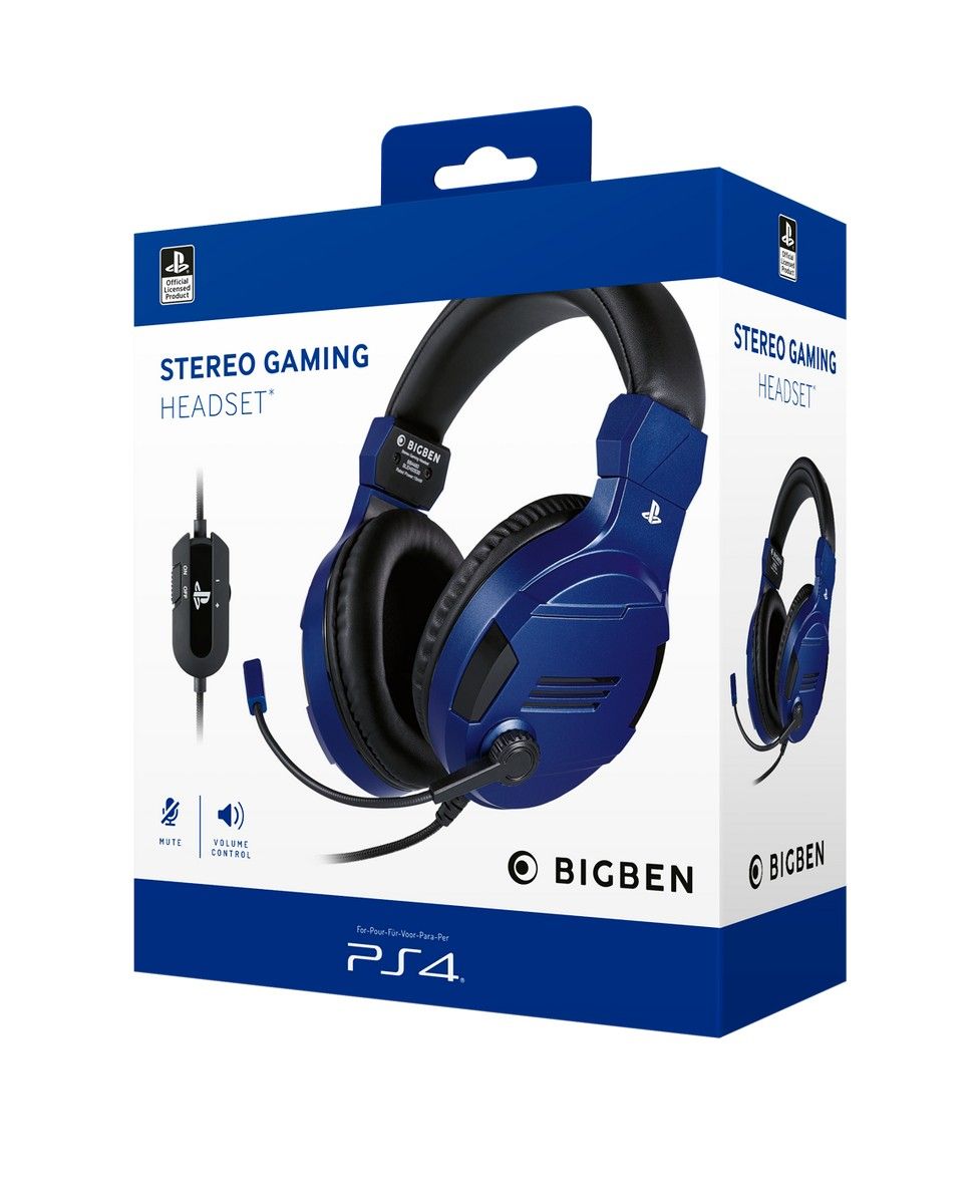 BigBen Blue Stereo Gaming Headset - Playstation 4