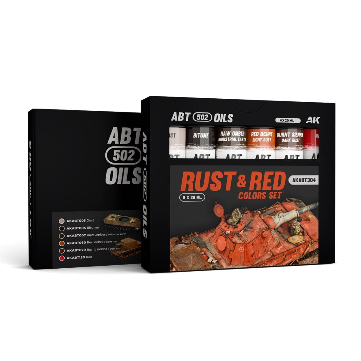 ABT 502 Oils - Rust & Red Colors Set