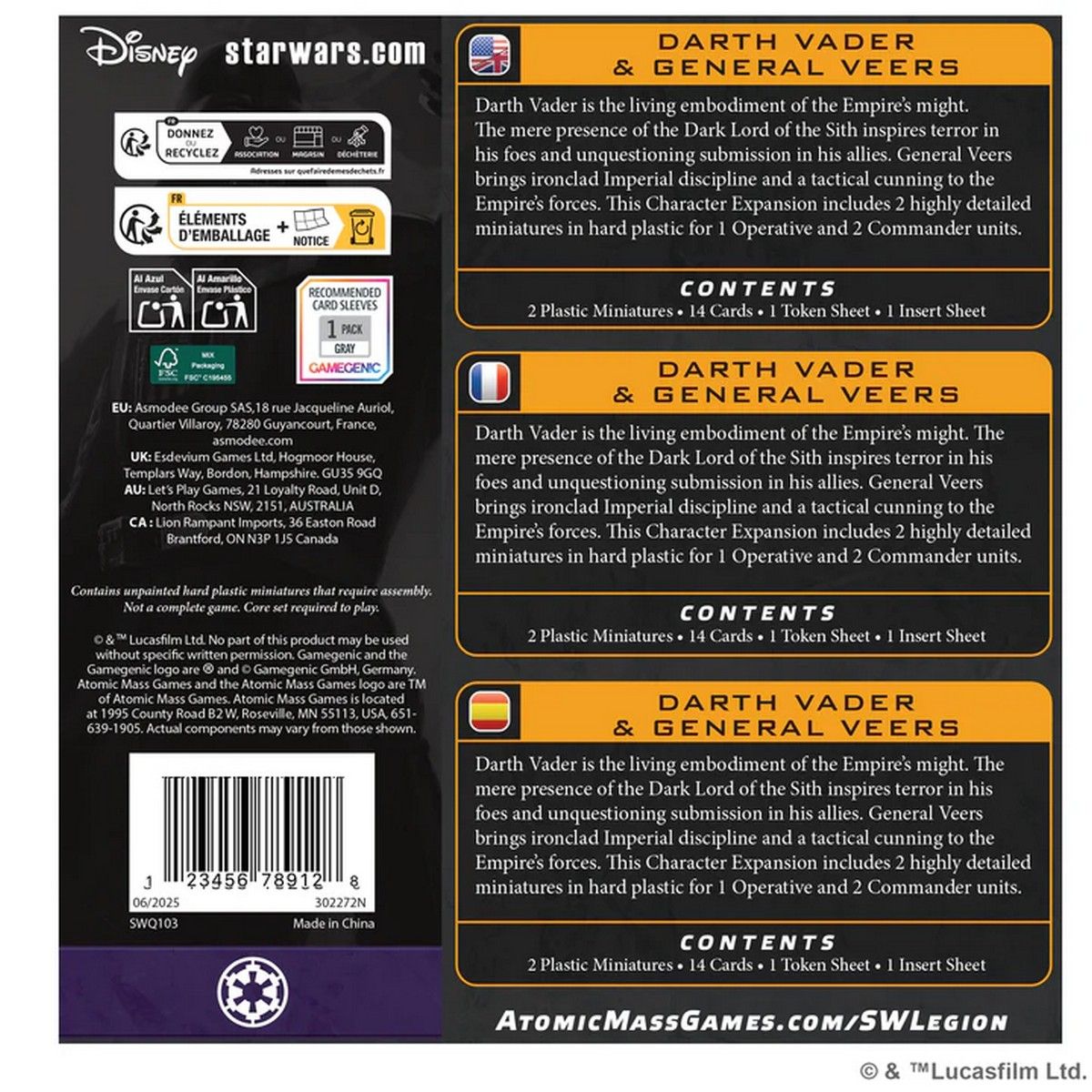 Star Wars: Legion - Darth Vader & General Veers Character Expansion