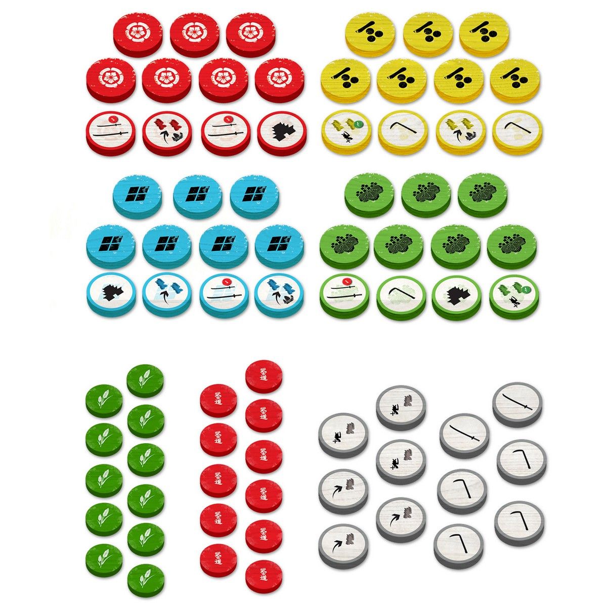 Small Samurai Empires: Deluxe Wooden Tokens