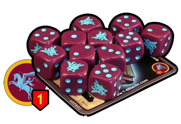 12 Custom Dice + Weapon Card Set for British 1st Airborne Division