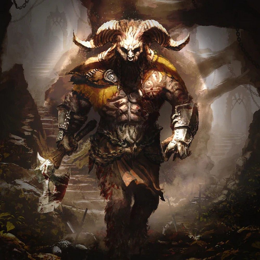 Dwellings of Eldervale 2nd Edition: Minotaur Mercenary Miniature