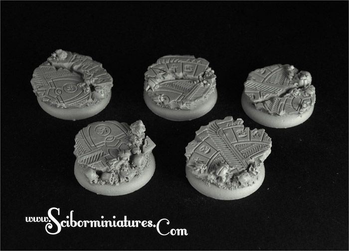 Egyptian Ruins 30mmRound Edge-round bases (5)