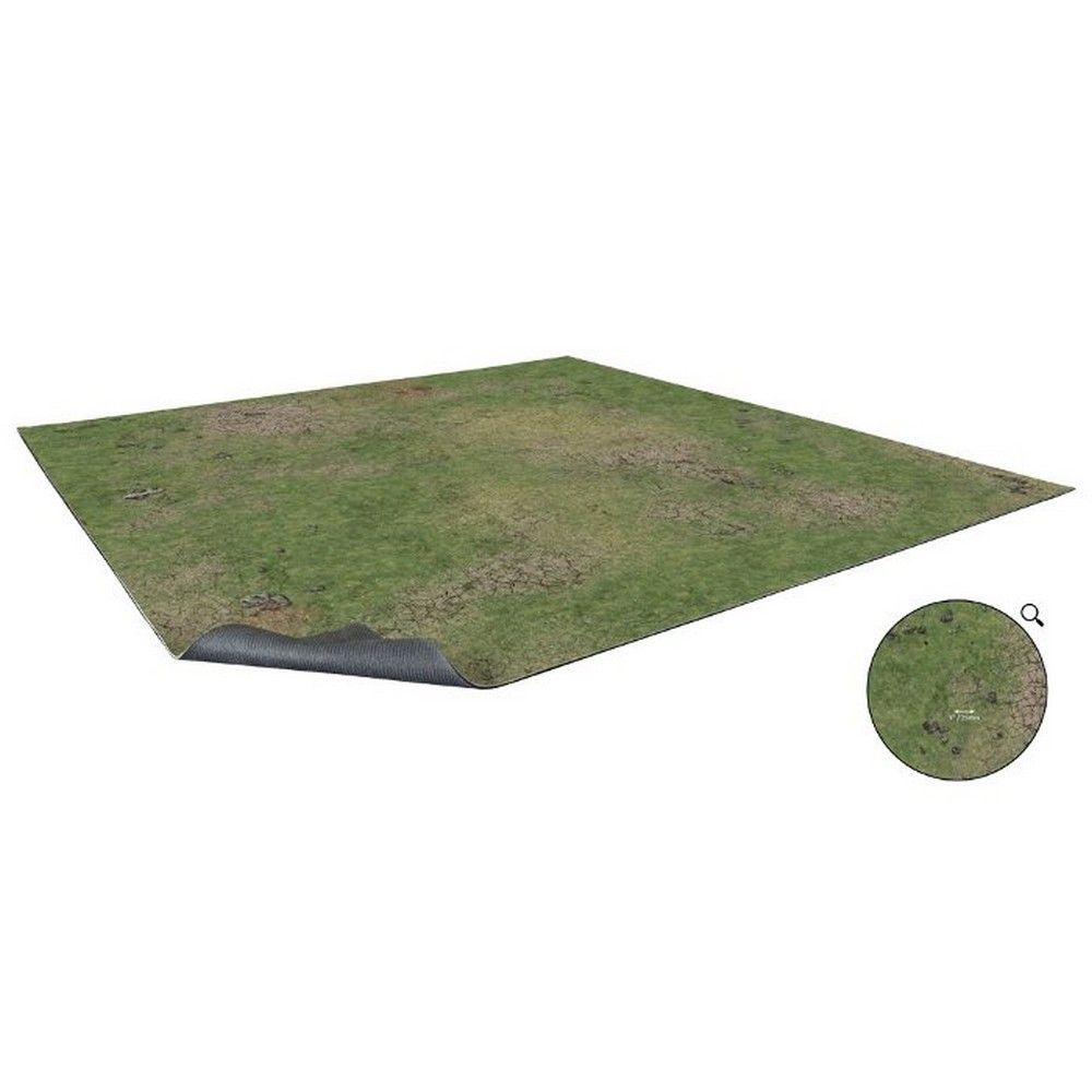 Grassy Fields Gaming Mat 3x3 - Grid