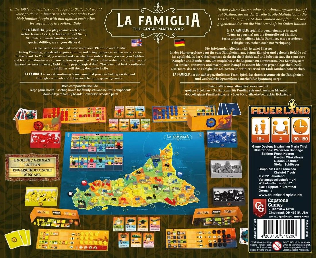 La Famiglia: The Great Mafia War Board Game