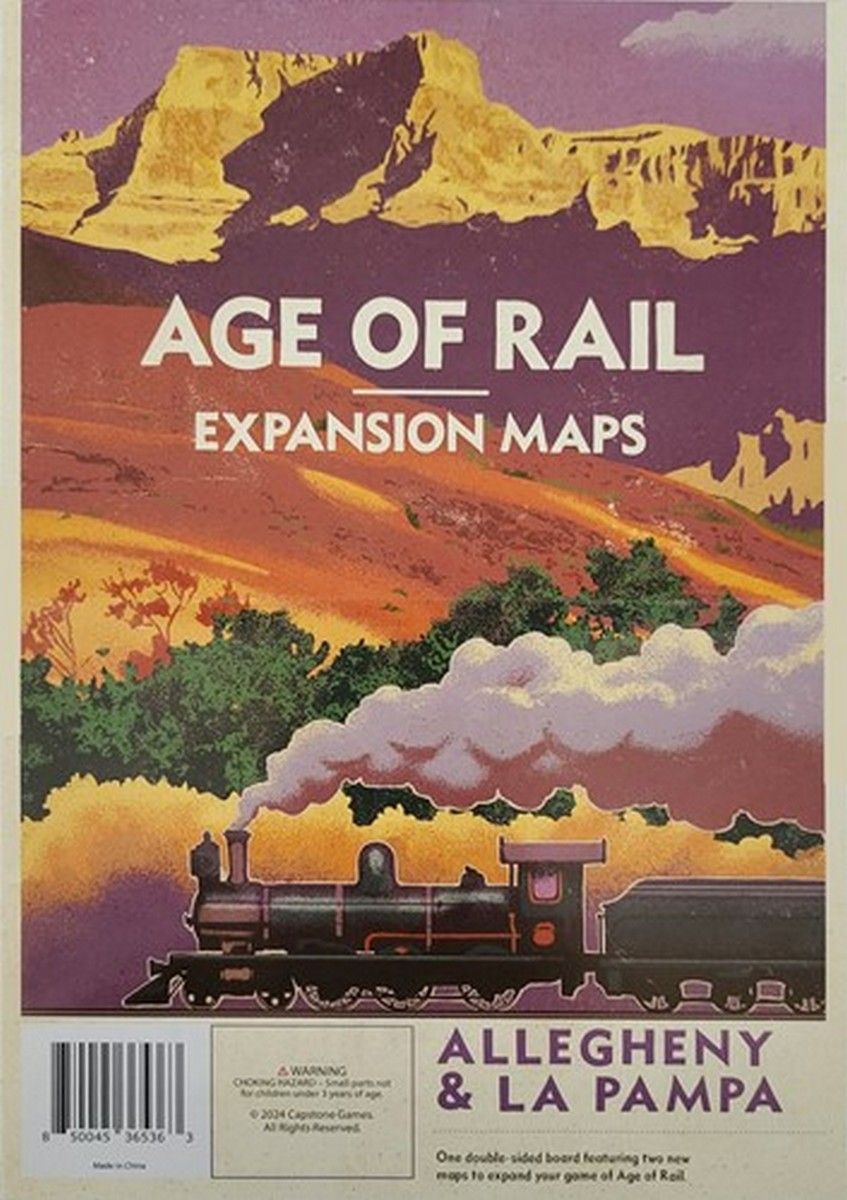 Age of Rail Board Game: La Pampa and Allegheny Map Expansion