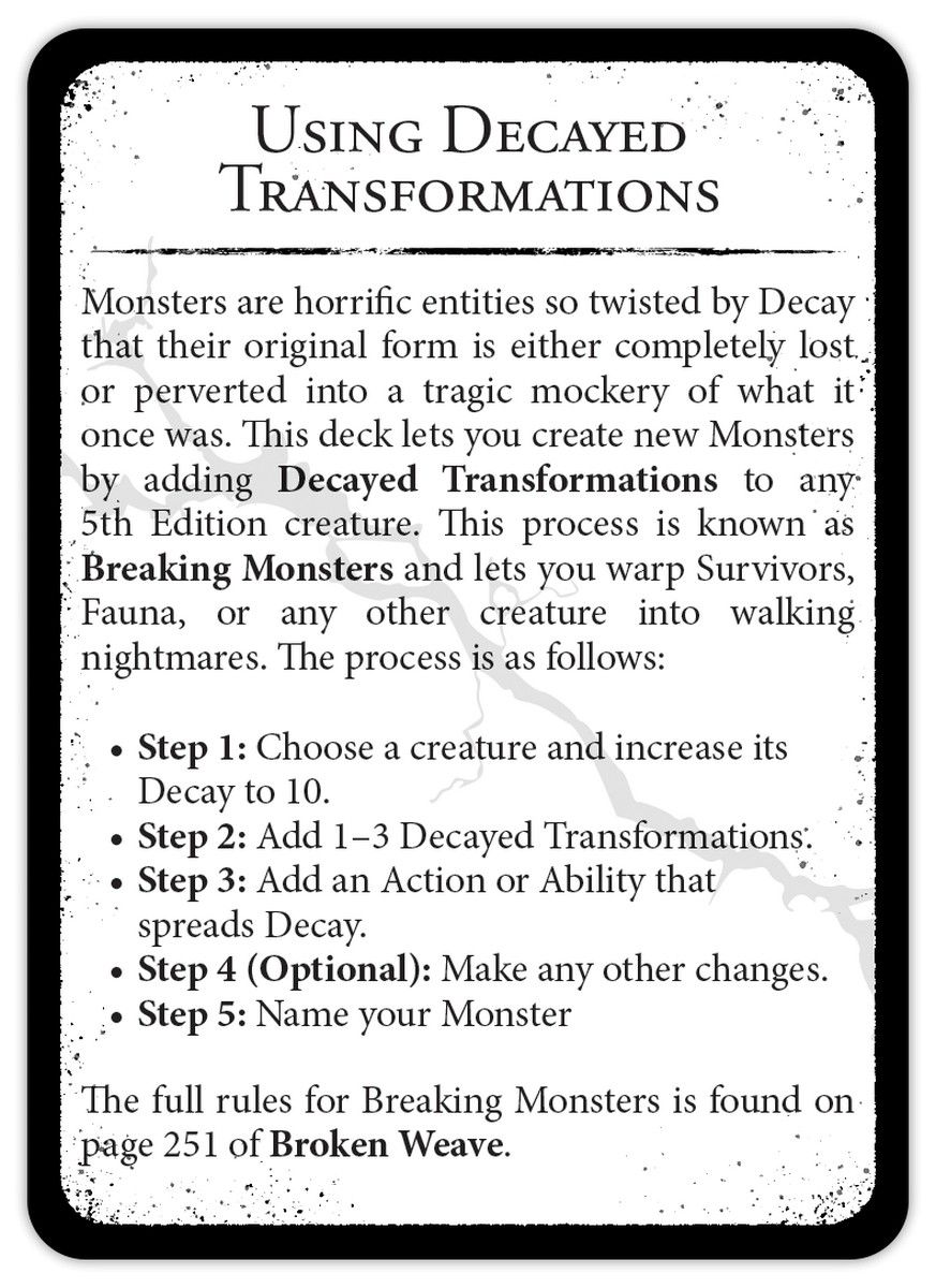 Broken Weave: Deck of Broken Things