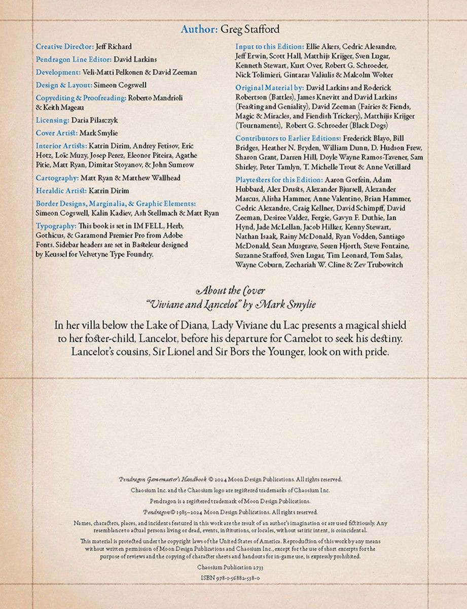 Pendragon: Gamemaster’s Handbook