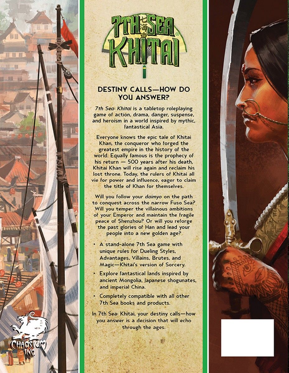 7th Sea RPG: Khitai Core Rulebook