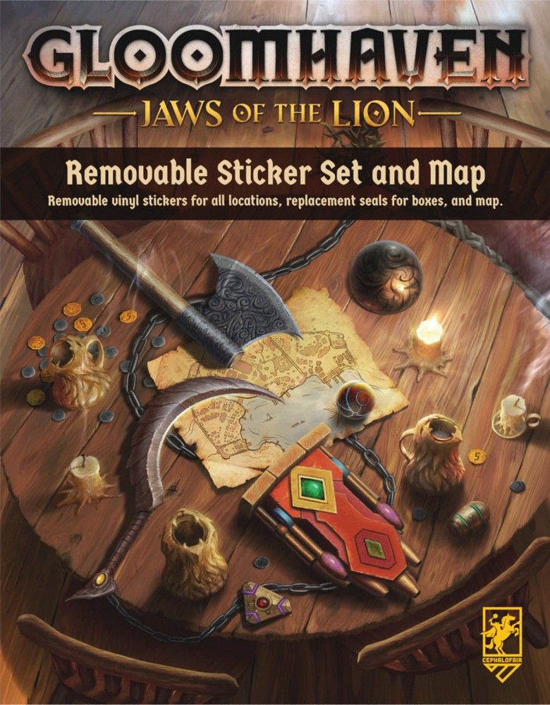 Gloomhaven - Jaws of the Lion Removable Sticker Set & Map