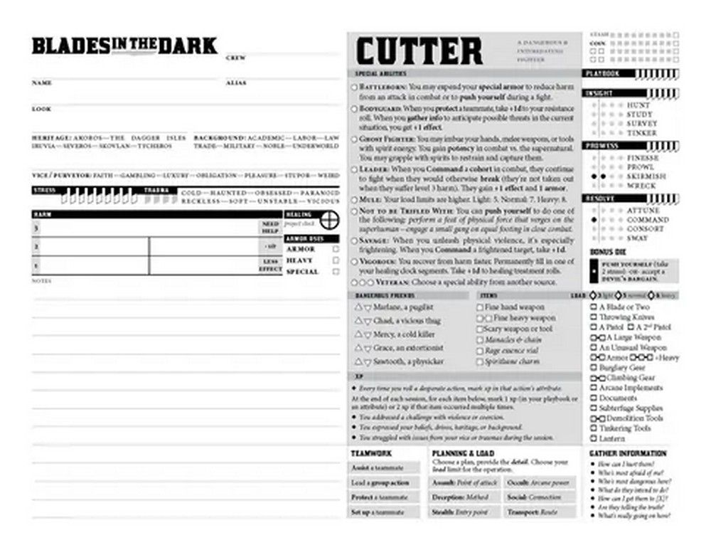 Blades In The Dark RPG