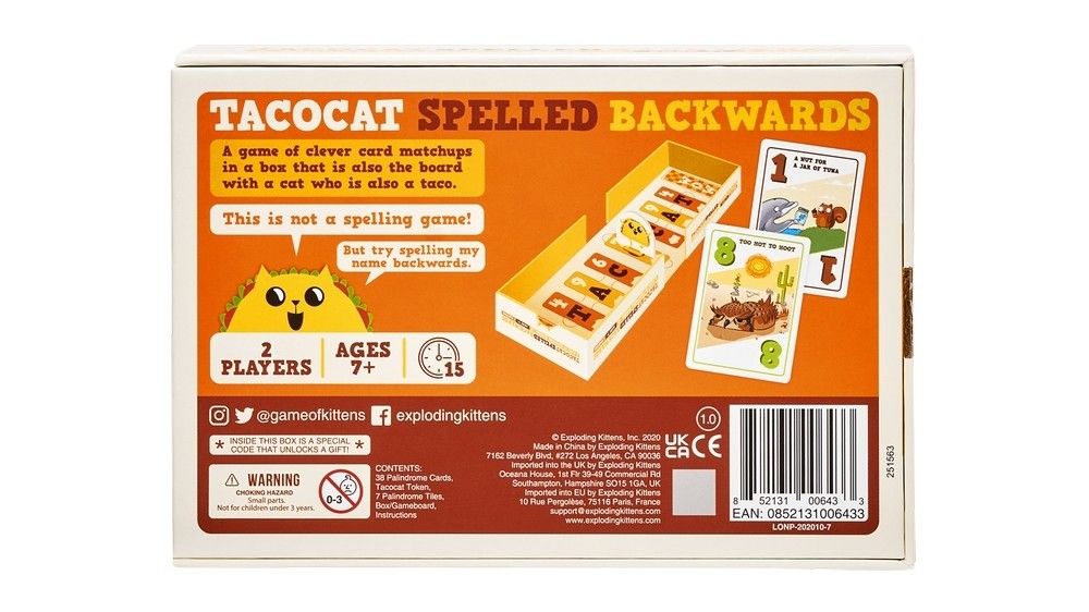 Tacocat Spelled Backwards