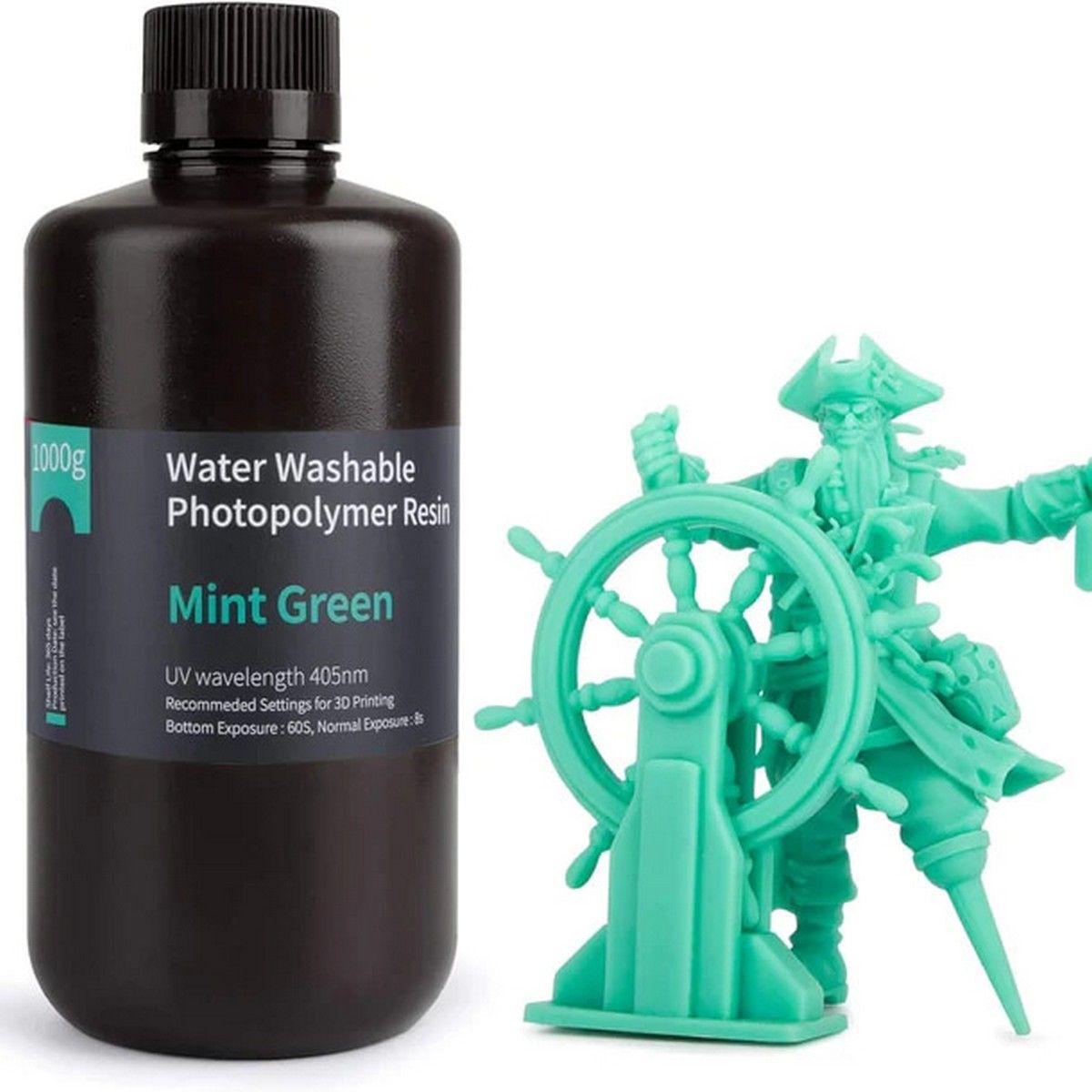 ELEGOO Water Washable Resin 1000g - Mint Green