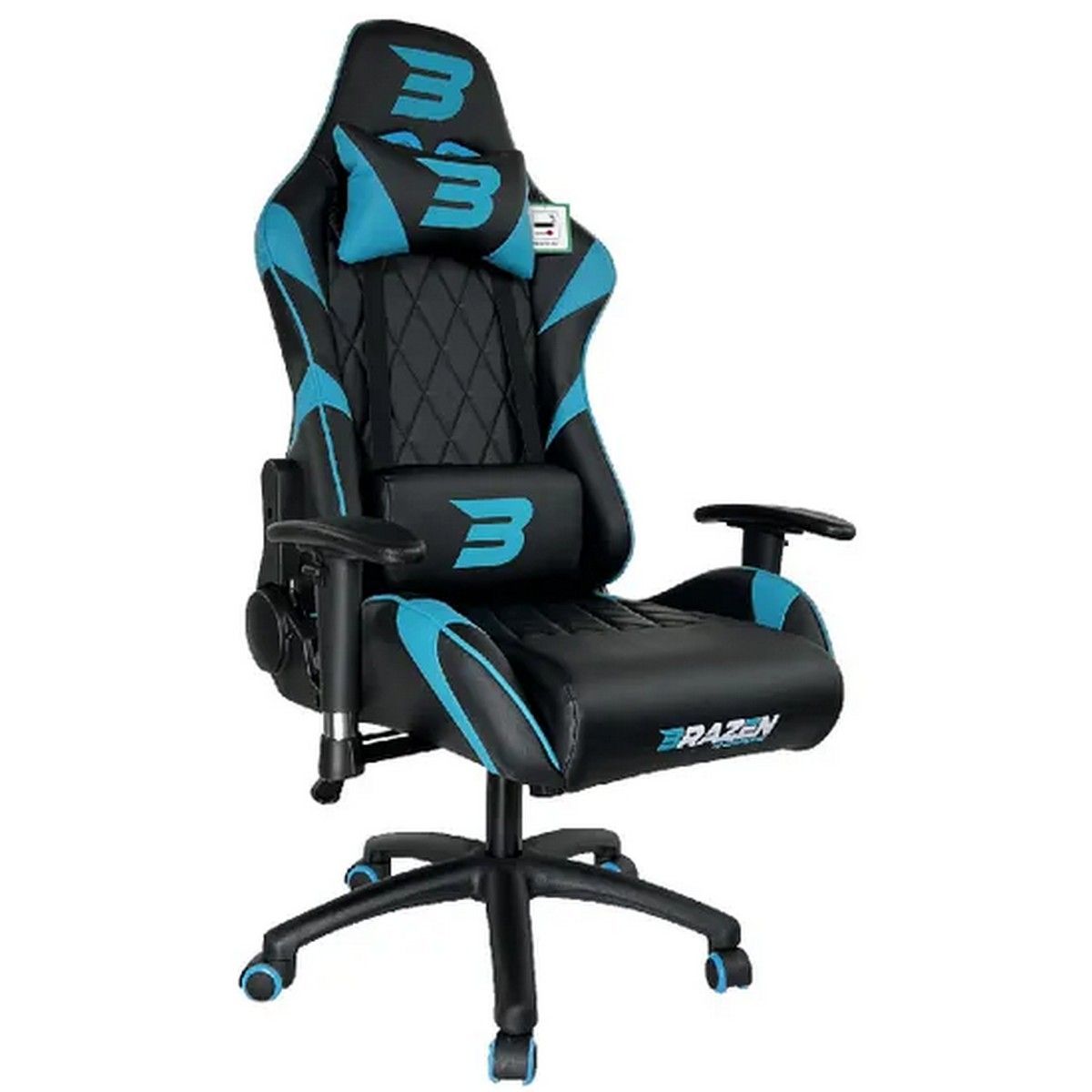 BraZen Venom E-Sports Gaming Chair Blue