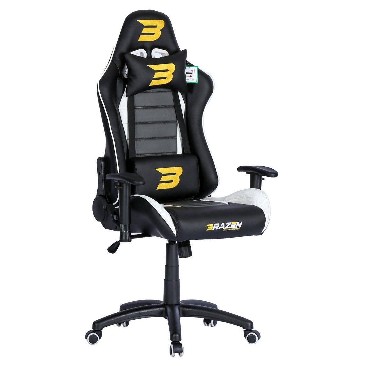 BraZen Sentinel Elite Gaming Chair White