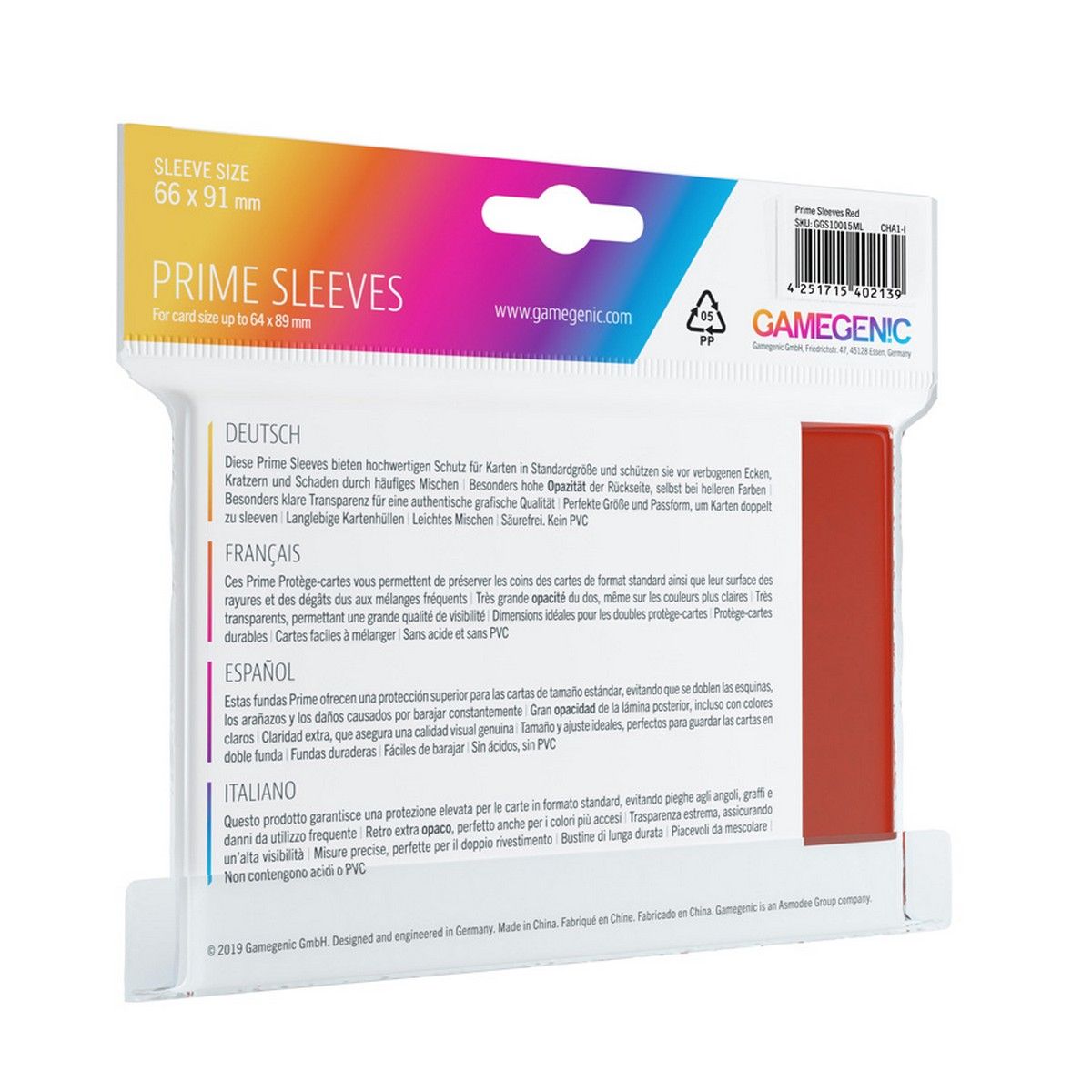 Gamegenic: Prime Sleeves - Red