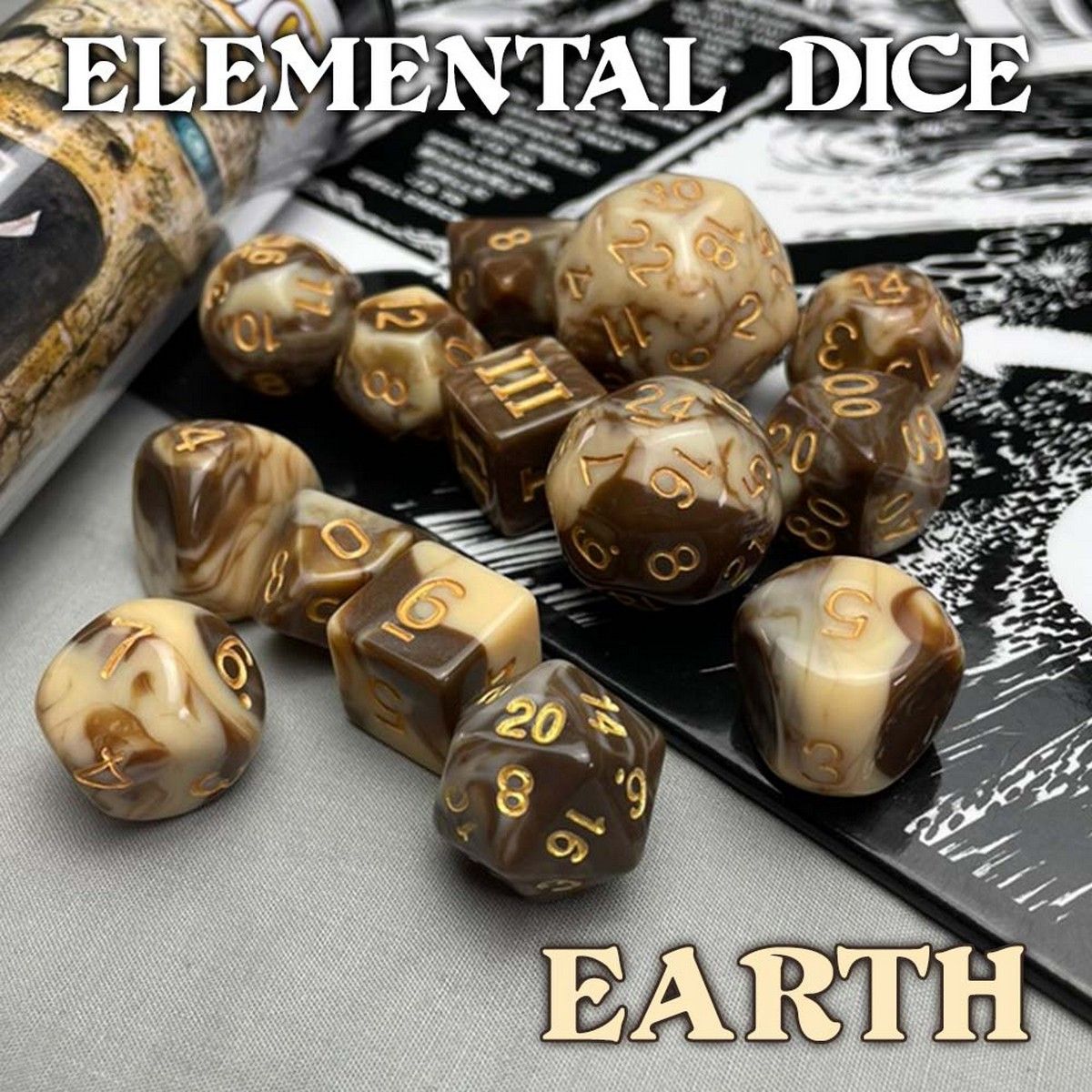 Dungeon Crawl Classics: Earth Elemental Dice Set