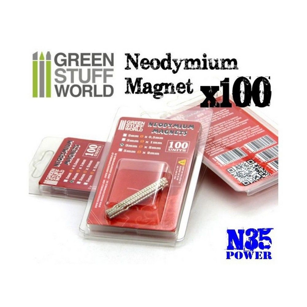 Neodymium Magnets 5x2mm - 100 Units (N35)