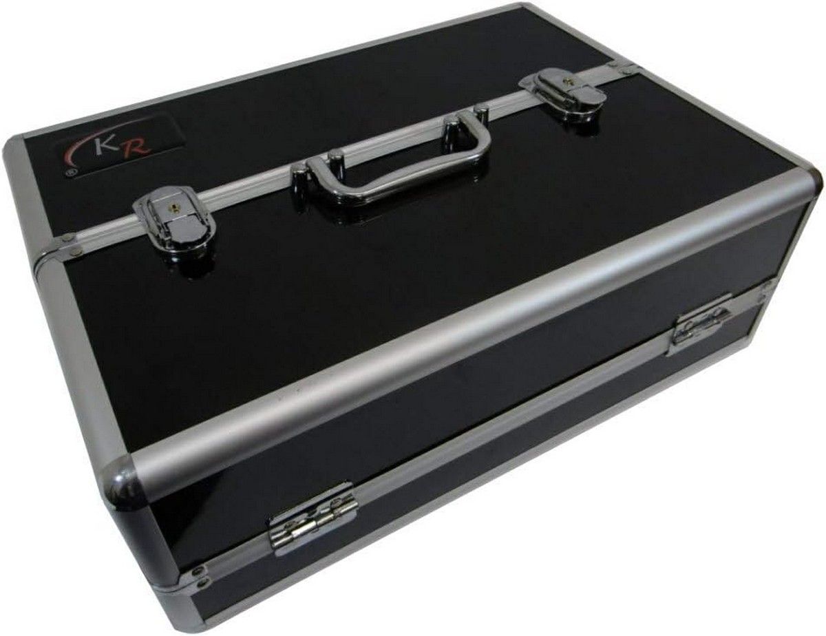 Standard Aluminium Case With Double Lid - Black