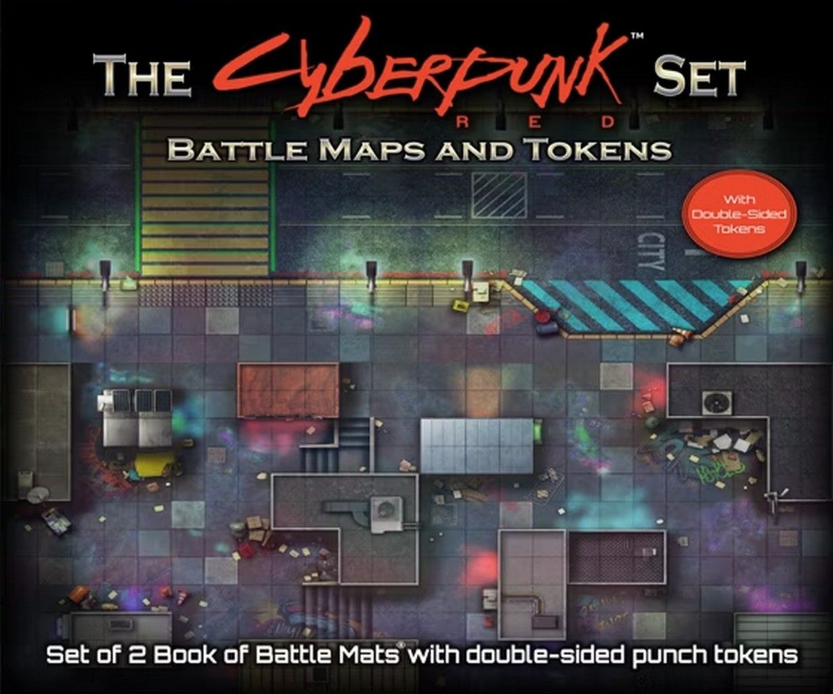The Cyberpunk set - Books of Battle Mats & Tokens for Cyberpunk RED