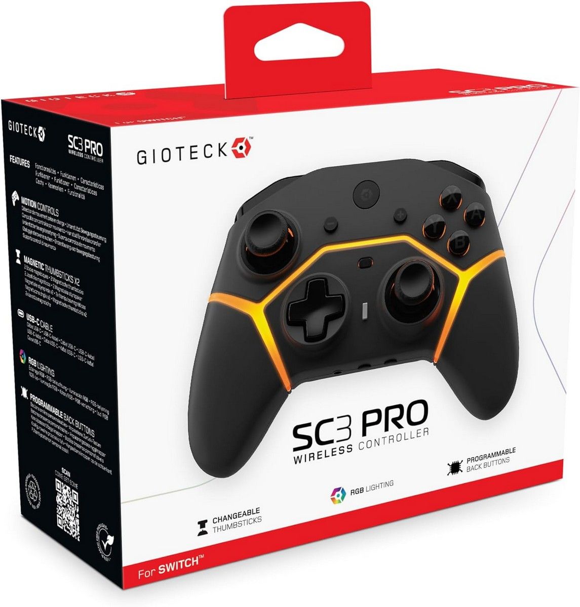 SC3 Bluetooth Wireless Pro Controller Black - NS