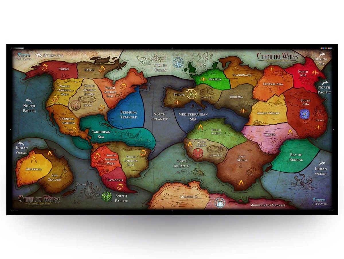 Cthulhu Wars: 9-11 Player Earth Map