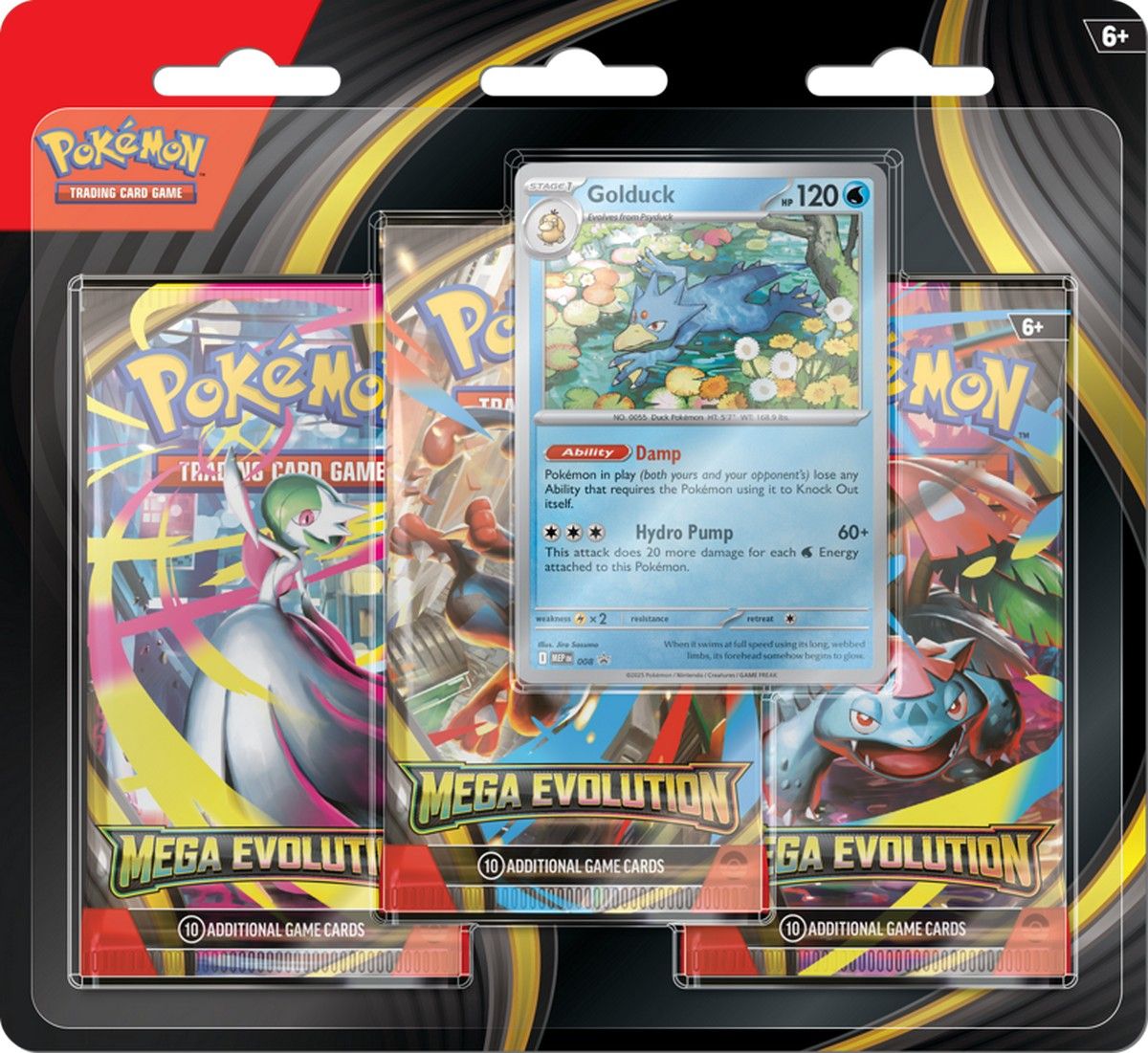 Pokemon TCG: Mega Evolution - Golduck 3-pack