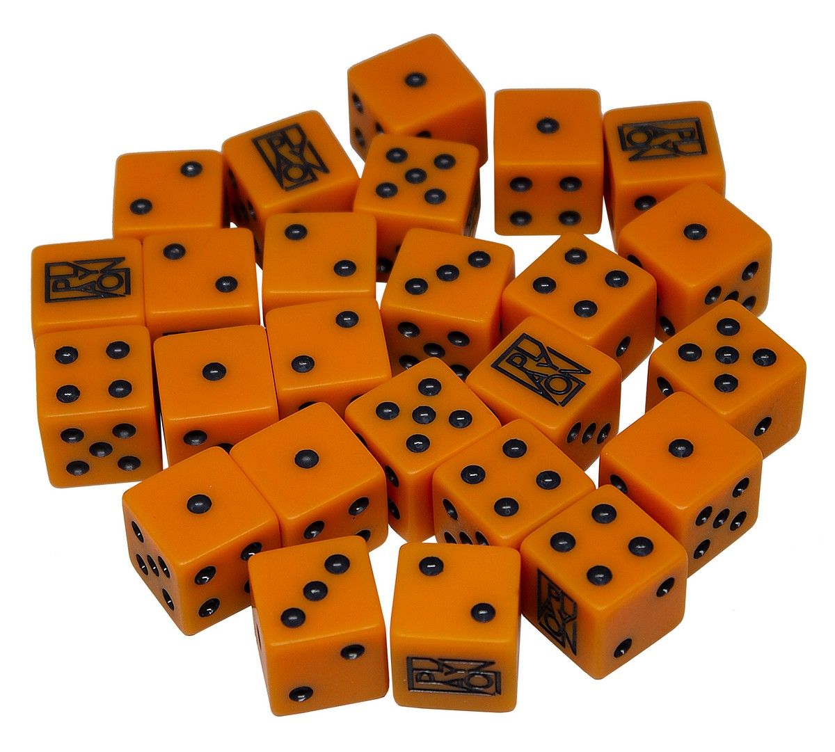 Play On Tabletop - Official Orange Dice Set x 25