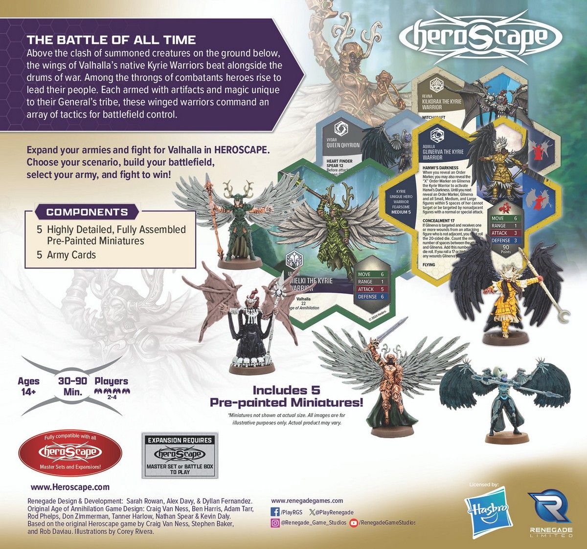 Heroscape: Revna’s Rebuke - Kyrie Warriors Army - Premium