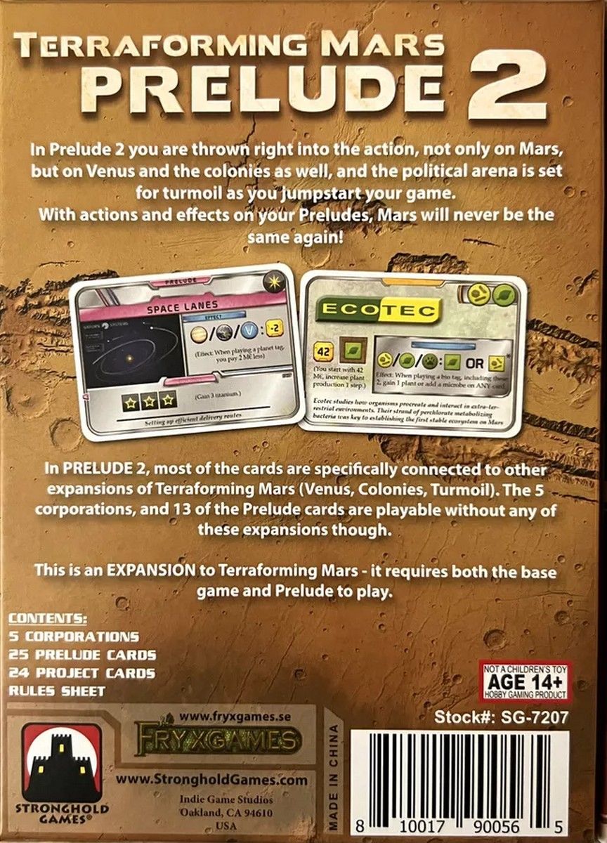 Terraforming Mars: Prelude 2