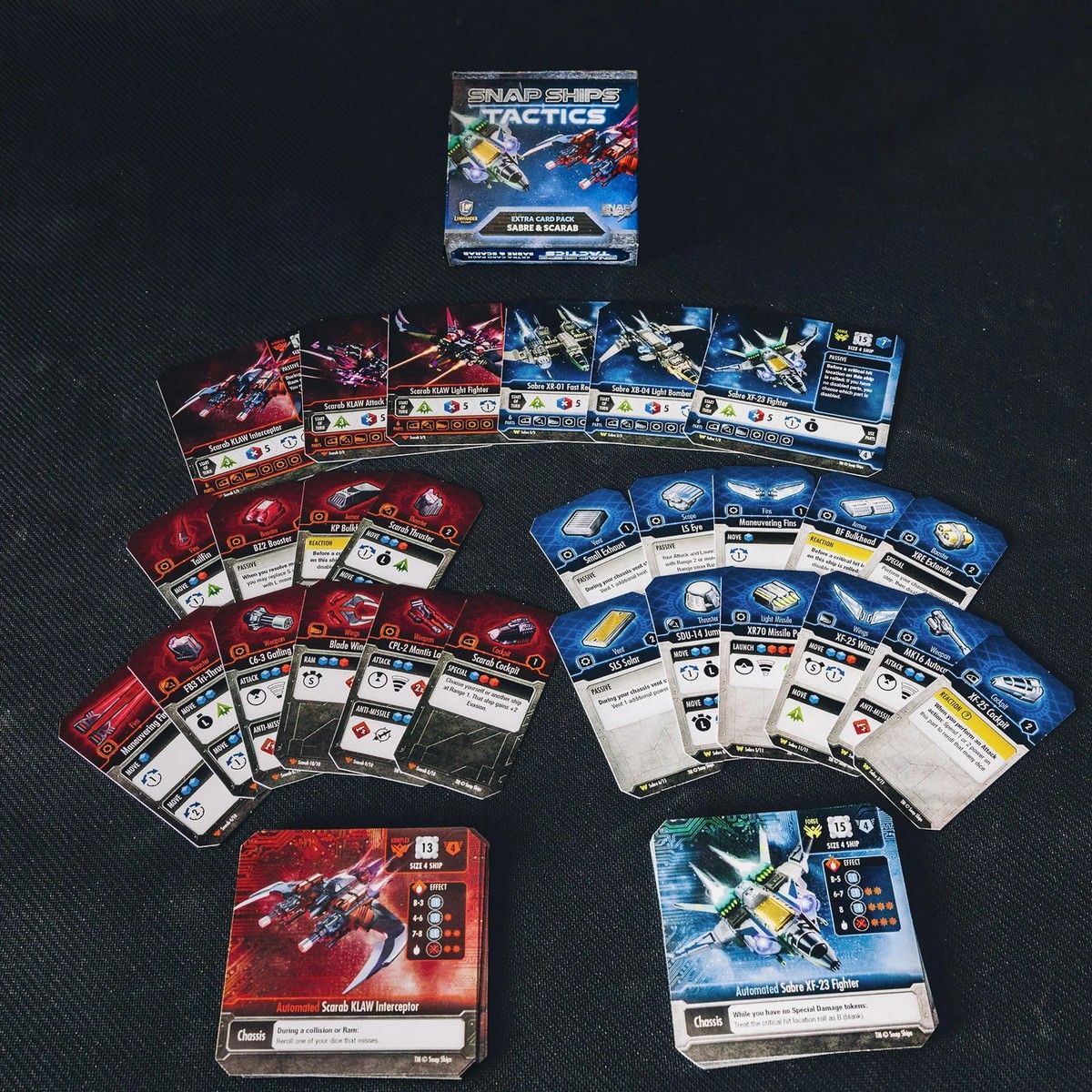 Snap Ships Tactics Extra Sabre and Scarab Card Pack