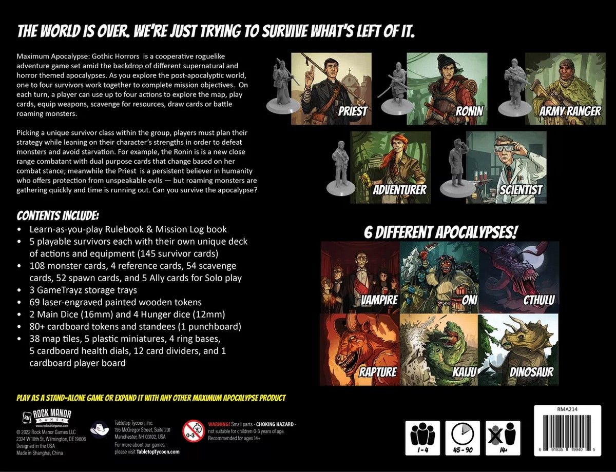 Maximum Apocalypse: Gothic Horrors - 2nd Edition