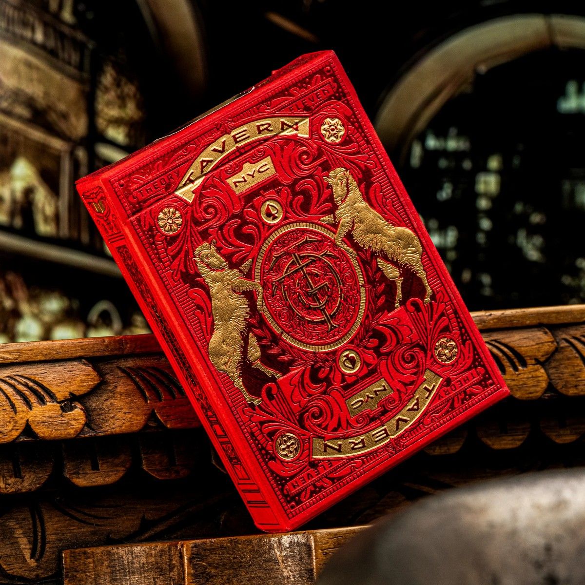 Tavern on the Green: Red Edition Playing Cards - Theory11
