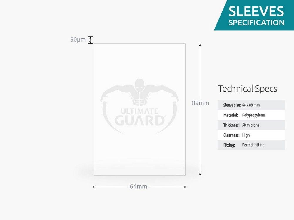 Ultimate Guard: Precise-Fit Sleeves Standard Size Transparent