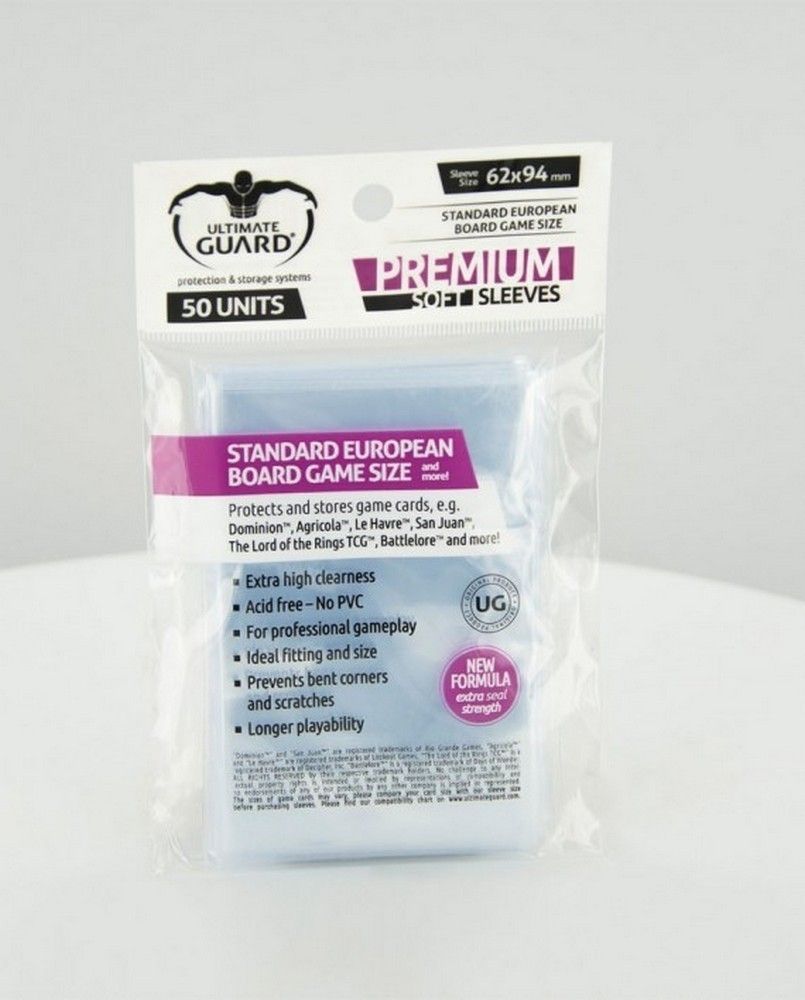 Premium Soft Sleeves for Board Game Cards Standard European