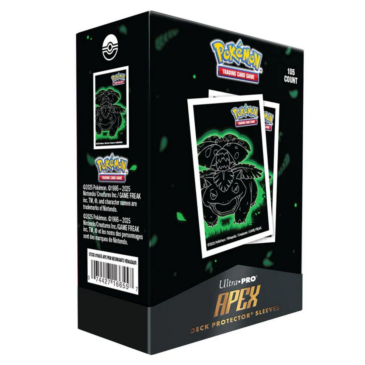 Ultra Pro: Pokemon Neon Kanto Apex Deck Protector Sleeves - Venusaur