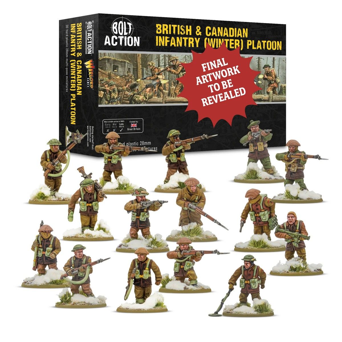 Bolt Action British & Canadian Infantry (Winter) Platoon